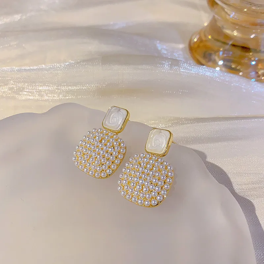 ARETES CUADRADO CON PERLITAS