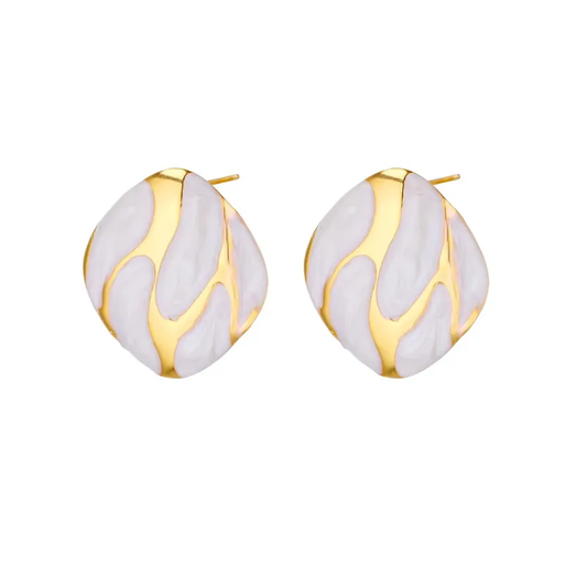 ARETES CUDRADO NACAR / DORADO