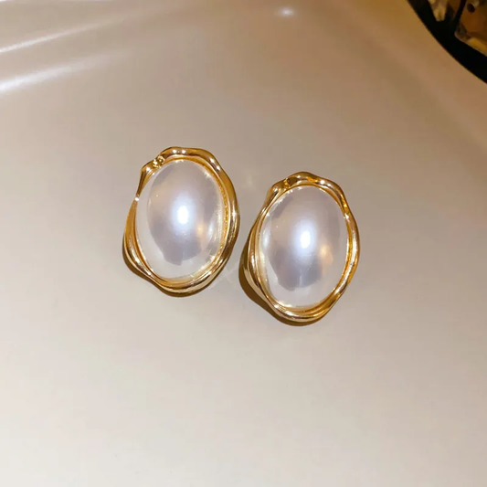ARETES PERLA OVAL